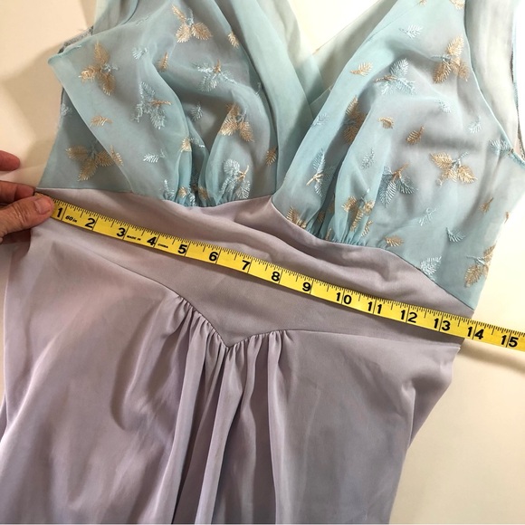 Vintage Vanity Fair Light Blue Nightgown Slip Dress Women’s 34, Modern Size 4-6 - Picture 10 of 16